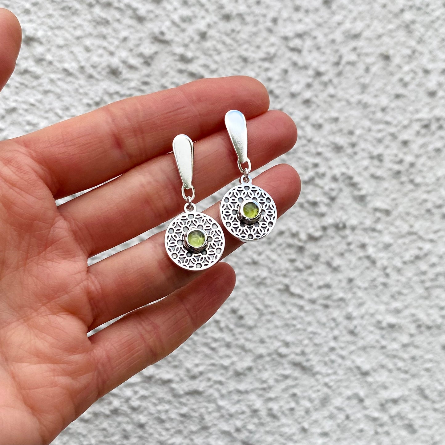 AROS FLOR DE LA VIDA PERIDOTO