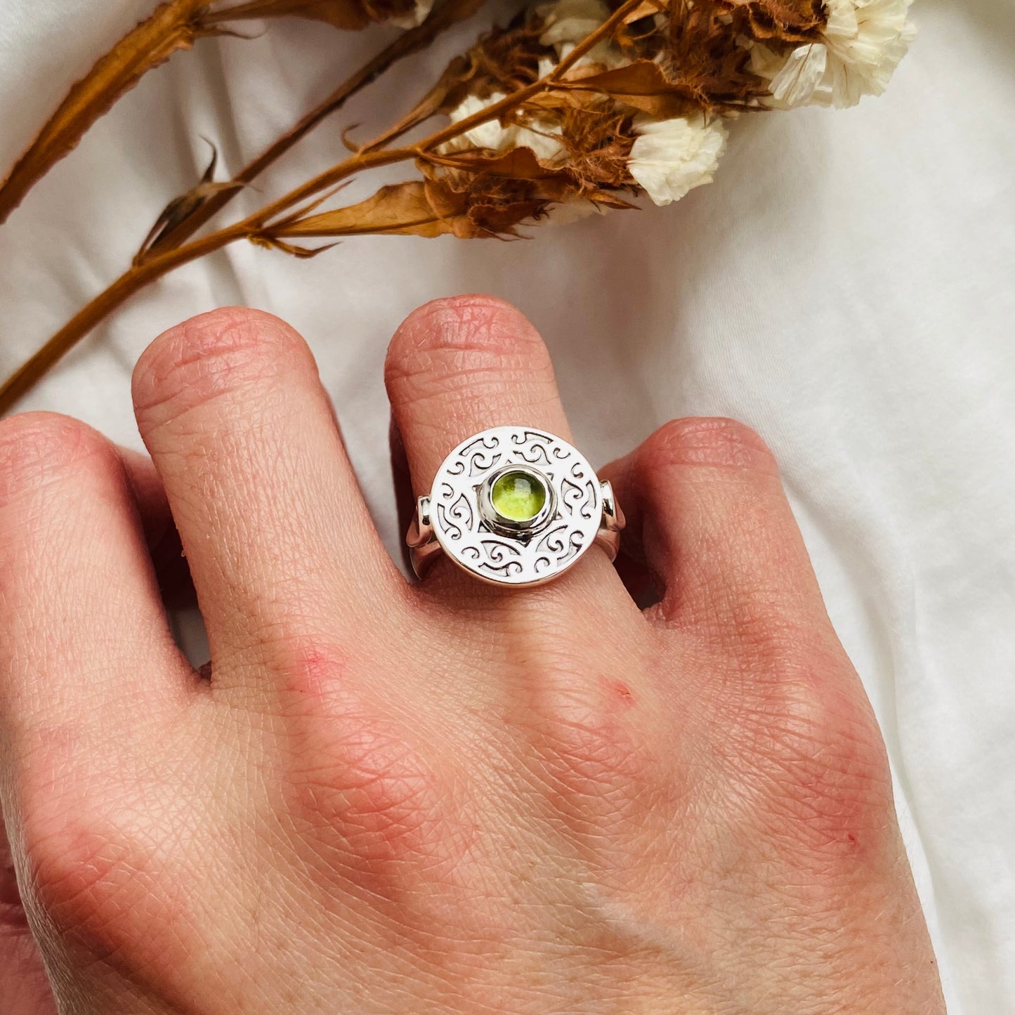 ANILLO MANDALA BARROCA PERIDOTO