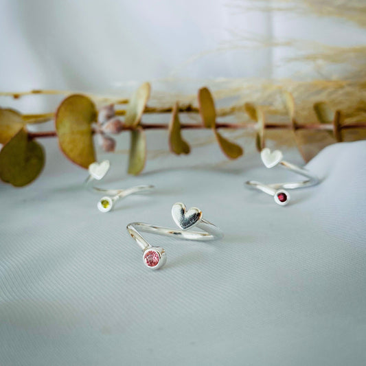 ANILLO CORAZÓN PIEDRAS